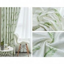 Mörkläggningsgardiner Med Nordiska Fjädermönster För Vardagsrum/Sovrum