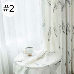 Mörkläggningsgardiner Med Nordiska Fjädermönster För Vardagsrum/Sovrum