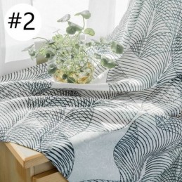 Nordisk Mörkläggningsgardin Måttbeställd Gardin Med Tryckta Löv För Vardagsrum/Sovrum