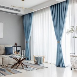 Nordisk Mörkläggningsgardin Måttbeställd Gardin För Vardagsrum Sovrum Tryckta Löv