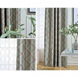 Nordisk Mörkläggningsgardin Måttbeställd Gardin Romb Jacquard För Vardagsrum Sovrum