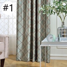 Nordisk Mörkläggningsgardin Måttbeställd Gardin Romb Jacquard För Vardagsrum Sovrum