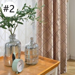 Nordisk Mörkläggningsgardin Måttbeställd Gardin Romb Jacquard För Vardagsrum Sovrum