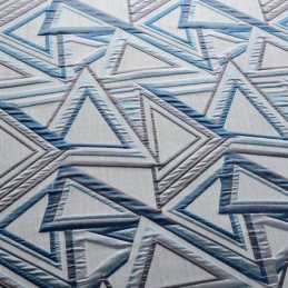 Mörkläggningsgardin I Linne, Måttbeställd, Nordisk Geometrisk Jacquard, För Vardagsrum Och Sovrum