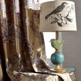 Nordisk Mörkläggningsgardin Måttbeställd Gardin Fjäderjacquard För Vardagsrum Sovrum