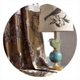 Nordisk Mörkläggningsgardin Måttbeställd Gardin Fjäderjacquard För Vardagsrum Sovrum