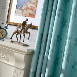 Mörkläggningsgardin Måttbeställd Gardin Nordisk Blomma Jacquard För Vardagsrum Sovrum