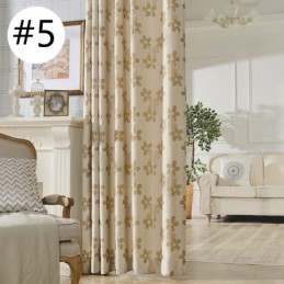 Mörkläggningsgardin Måttbeställd Gardin Nordisk Blomma Jacquard För Vardagsrum Sovrum