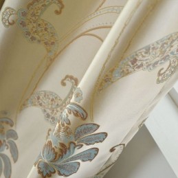 Mörkläggningsgardiner I Europeisk Stil, Blommig Jacquardgardin, Måttbeställd Gardin För Vardagsrum Och Sovrum