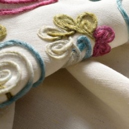 Nordisk Stil Mörkläggningsgardiner Poly Bomull Broderad För Vardagsrum Sovrum