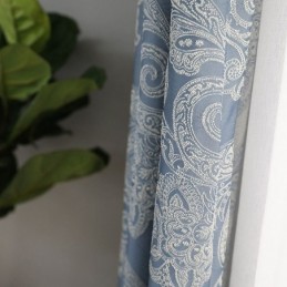 Mörkläggningsgardin I Jacquard, Måttbeställd, För Vardagsrum Och Sovrum