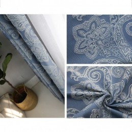 Mörkläggningsgardin I Jacquard, Måttbeställd, För Vardagsrum Och Sovrum