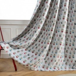 Nordisk Mörkläggningsgardin Måttbeställd Gardin Krukväxt Tryckt För Vardagsrum Sovrum