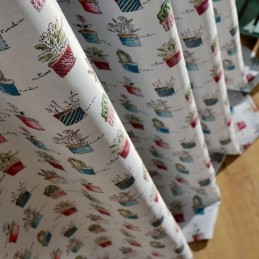 Nordisk Mörkläggningsgardin Måttbeställd Gardin Krukväxt Tryckt För Vardagsrum Sovrum