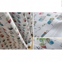 Nordisk Mörkläggningsgardin Måttbeställd Gardin Krukväxt Tryckt För Vardagsrum Sovrum