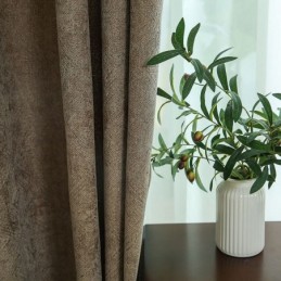 Mörkläggningsgardin Måttbeställd Gardin Nordisk Enfärgad Jacquard För Vardagsrum/Sovrum