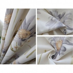 Nordiska Mörkläggningsgardiner Bomullstryck Blommigt Fönster