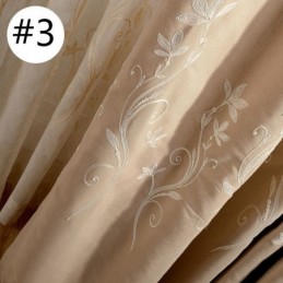 Nordisk Vindgardin Med Mörkläggningsgardin, Måttbeställd, Broderad Bomull Och Linne