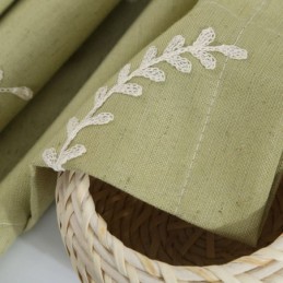 Mörkläggningsgardiner I Bomull, Nordiska Grenar, Broderade