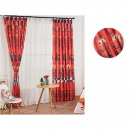 Mörkläggningsgardiner I Bomull Med Tecknad Bil I Barnstil