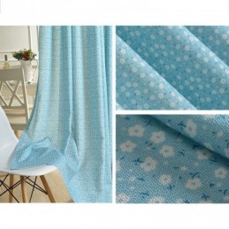 Mörkläggningsgardin I Bomull, Måttbeställd, Nordisk Blommig Mönstrad Gardin För Vardagsrum/Sovrum