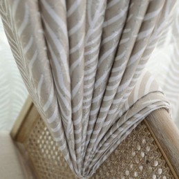 Mörkläggningsgardin Med Lövtryck, Måttbeställd Gardin, Nordisk Design, För Vardagsrum Och Sovrum