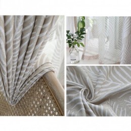 Mörkläggningsgardin Med Lövtryck, Måttbeställd Gardin, Nordisk Design, För Vardagsrum Och Sovrum