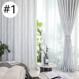 Mörkläggningsgardin Med Lövtryck, Måttbeställd Gardin, Nordisk Design, För Vardagsrum Och Sovrum