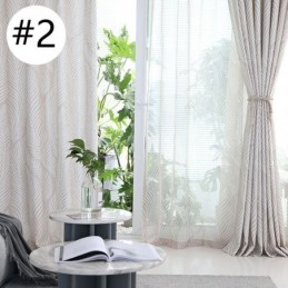 Mörkläggningsgardin Med Lövtryck, Måttbeställd Gardin, Nordisk Design, För Vardagsrum Och Sovrum