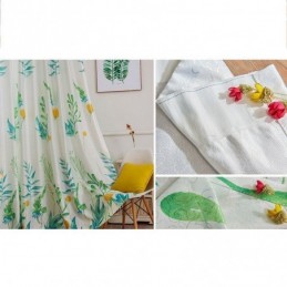 Nordisk Mörkläggningsgardin Måttbeställd Gardin Med Tryckta Löv För Vardagsrum/Sovrum