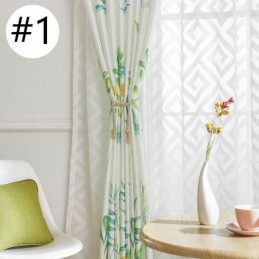 Nordisk Mörkläggningsgardin Måttbeställd Gardin Med Tryckta Löv För Vardagsrum/Sovrum