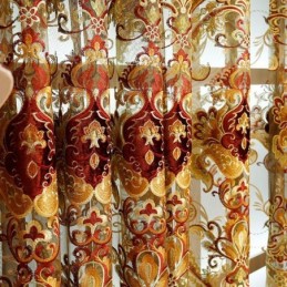 Europeiska Broderade Gardiner Lyxiga För Vardagsrum Och Sovrum
