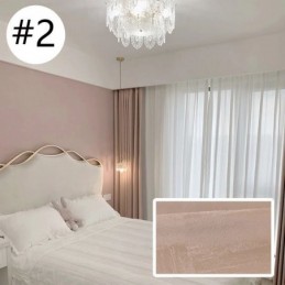 Hög Mörkläggningsgardin, Måttbeställd, Precisionsjacquard, För Sovrum Och Vardagsrum