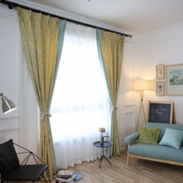 Modern Bomullsgardin Måttbeställd Gardinväxt Jacquard För Vardagsrum Sovrum