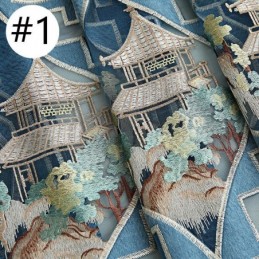 Lyxig Gardin, Måttbeställd Gardin Med Broderat Mönster För Vardagsrum Och Sovrum