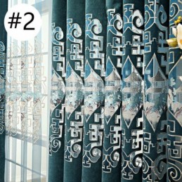 Lyxig Gardin, Måttbeställd Gardin Med Broderat Mönster För Vardagsrum Och Sovrum