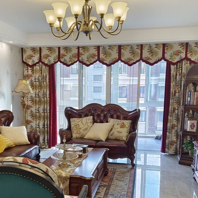 Nordisk Jacquardgardin Måttbeställd Mörkläggningsgardin För Vardagsrum/Sovrum