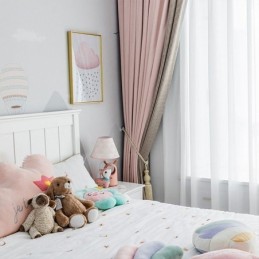 Moderna Sömmar, Måttbeställda Gardiner, Hundtandsmönster, Mörkläggningsgardin För Vardagsrum, Sovrum