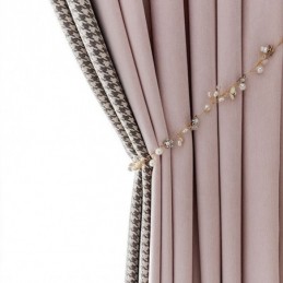 Moderna Sömmar, Måttbeställda Gardiner, Hundtandsmönster, Mörkläggningsgardin För Vardagsrum, Sovrum