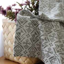 Lyxiga Jacquardgardiner Geometriska Mörkläggningsgardiner För Vardagsrum