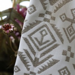 Lyxiga Jacquardgardiner Geometriska Mörkläggningsgardiner För Vardagsrum