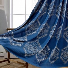 Mörkläggningsgardin Med Geometrisk Broderi, Modern Max, Måttbeställd Gardin För Sovrum