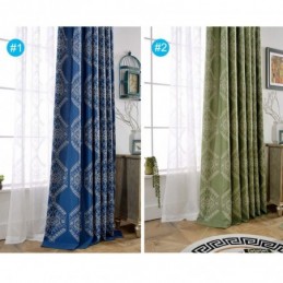 Mörkläggningsgardin Med Geometrisk Broderi, Modern Max, Måttbeställd Gardin För Sovrum