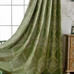 Mörkläggningsgardin Med Geometrisk Broderi, Modern Max, Måttbeställd Gardin För Sovrum