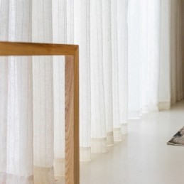 Randiga Jacquard Skira Gardiner Enfärgad Voile Tyll För Vardagsrum