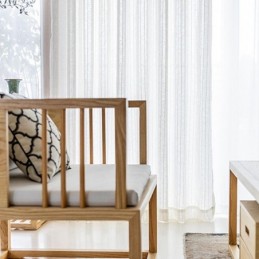 Randiga Jacquard Skira Gardiner Enfärgad Voile Tyll För Vardagsrum