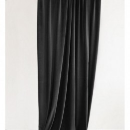 Svart Flanellgardin Mörkläggningsgardin Måttbeställd Minimalistisk Enfärgat Tyg Vardagsrum Sovrum