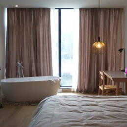 Japansk Enkel Gardin Måttbeställd Gardin Enfärgad Chenille Tjock Termisk Gardin Sovrum Vardagsrum