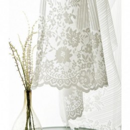 Enfärgad Spetsgardin, Måttbeställd, Voile, Burspråk, Sovrum