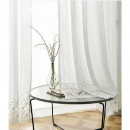 Enfärgad Spetsgardin, Måttbeställd, Voile, Burspråk, Sovrum